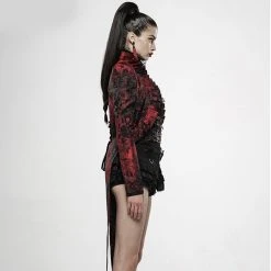 KILLSTAR Shop -KILLSTAR Shop punk rave bolero jacket versailles red2