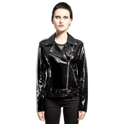 Tripp NYC Faux-Leather Biker Jacket - Vinyl Moto